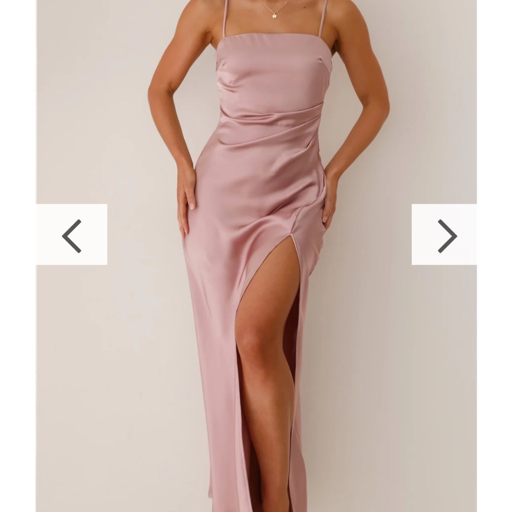 New With Tags BillyJ Ilana Dusty Pink Maxi Dress